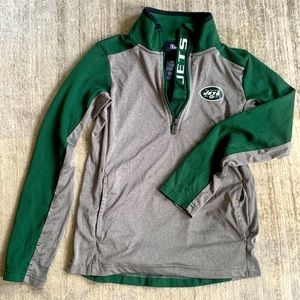 EXCLUSIVE NFL JETS half zip Size: youth small